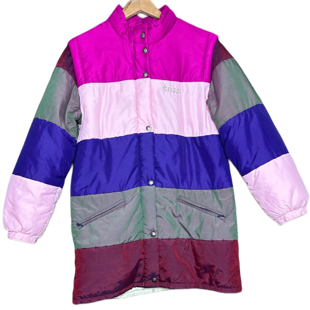 Rare Vintage Italian 1980s Trissi Italy Puffer Jacket Womans size 45